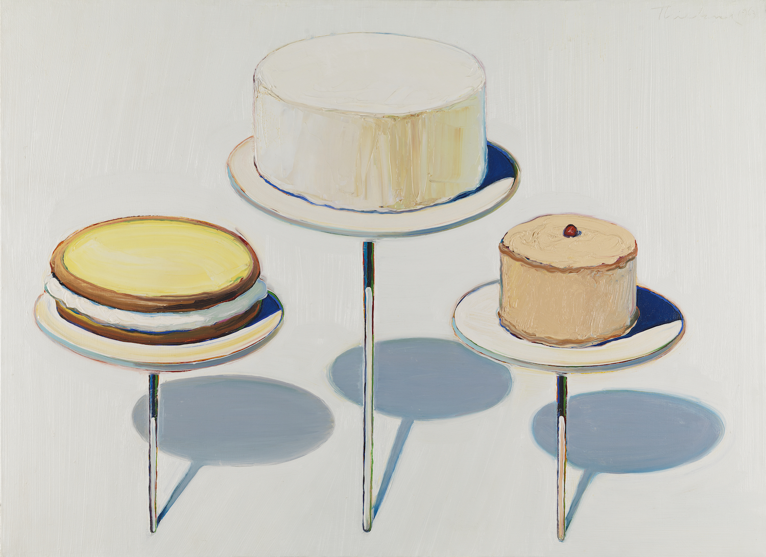 Wayne Thiebaud, Display Cakes, 1963.