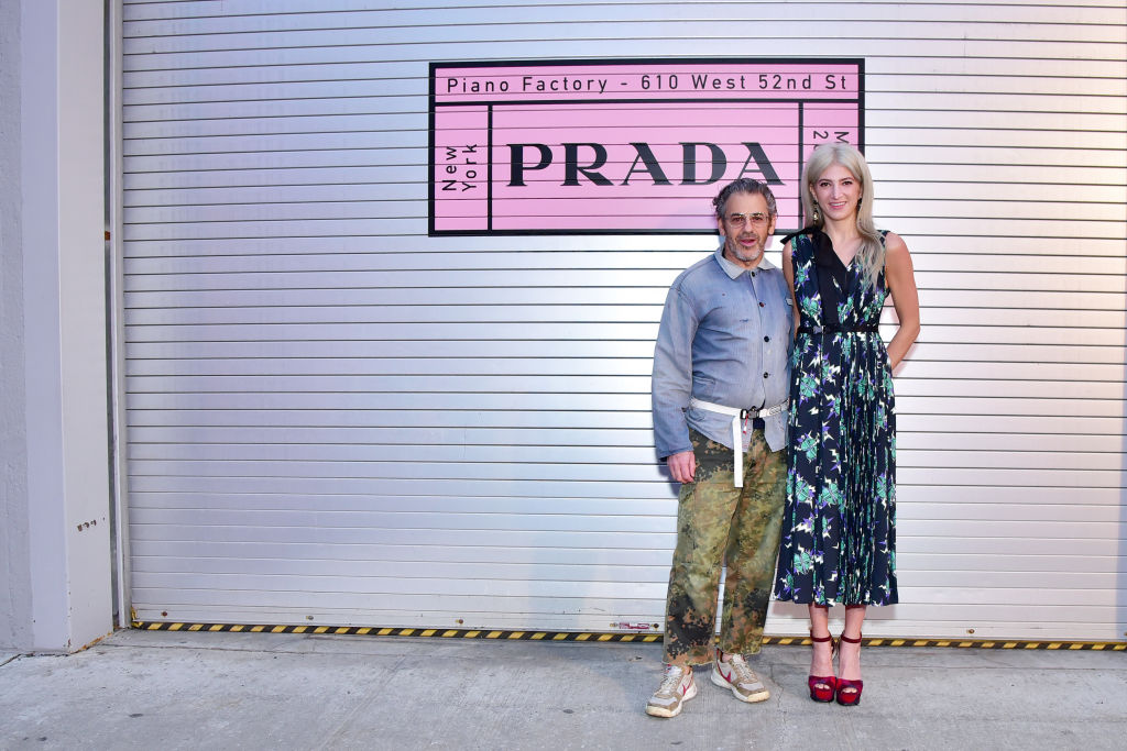 NEW YORK, NEW YORK - MAY 02: Tom Sachs and Sarah Hoover attend the Prada Resort 2020 fashion show at Prada Headquarters on May 02, 2019 in New York City. (Photo by Sean Zanni/Getty Images for Prada)