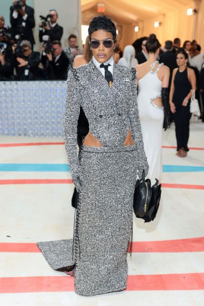 NEW YORK, NEW YORK - MAY 01: Teyana Taylor attends The 2023 Met Gala Celebrating "Karl Lagerfeld: A Line Of Beauty" at The Metropolitan Museum of Art on May 01, 2023 in New York City. (Photo by Dimitrios Kambouris/Getty Images for The Met Museum/Vogue)